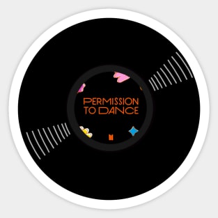 Vinyl Record - Permission to dance Sticker